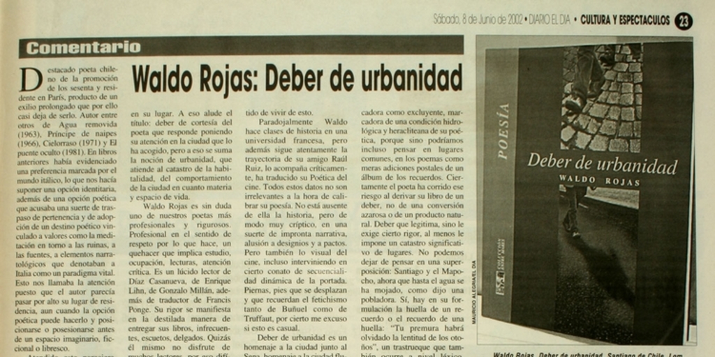 Waldo Rojas, Deber de urbanidad