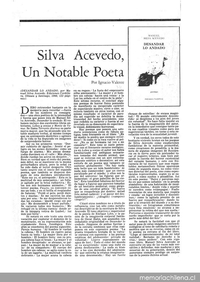 Silva Acevedo, un notable poeta