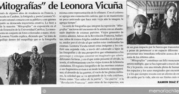 Mitografías de Leonora Vicuña