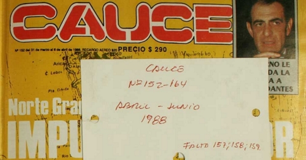 Revista Cauce: nº 152-164, 31 de marzo a 27 de junio de 1988