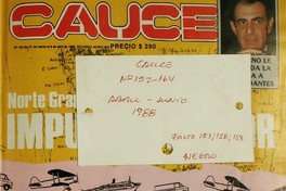 Revista Cauce: nº 152-164, 31 de marzo a 27 de junio de 1988