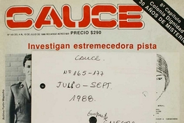 Revista Cauce: nº 165-177, 4 de julio a 26 de septiembre de 1988