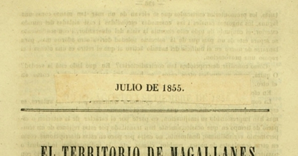 El territorio de Magallanes i su colonizacion