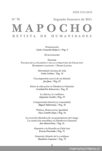 Mapocho: n° 70, segundo semestre de 2011