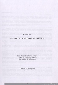 Rapa Nui : manual de arqueología e historia