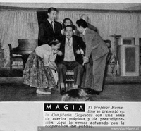 Magia: el profesor Romelino se presentó en la  Confitería Goyescas...