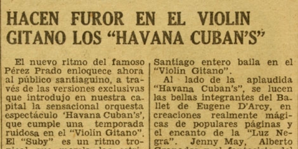 Hacen furor en el Violín Gitano los "Havana Cuban´s"
