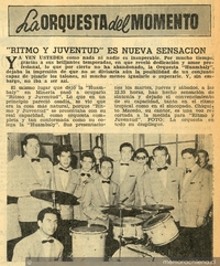 La orquesta del momento: Ritmo y Juventud es nueva sensación