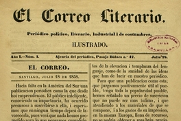El correo literario: año 1, nº 1, 18 de julio de 1858