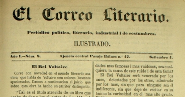 El correo literario: año 1, nº 8, 4 de septiembre de 1858