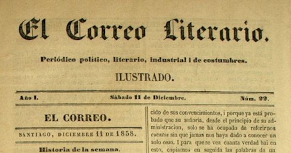 El correo literario: año 1, nº 22, 11 de diciembre de 1858