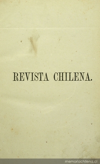 Revista Chilena, tomo 8, 1877