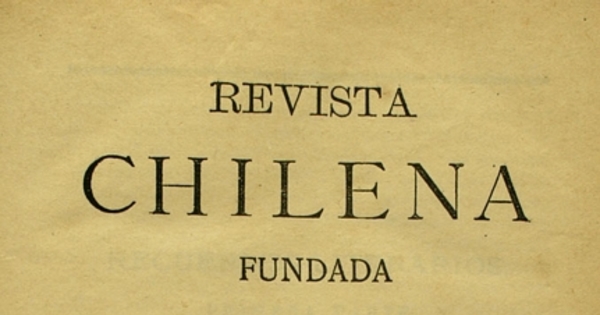 Revista Chilena: tomo 11, 1878