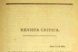Revista crítica: 1 junio de 1876