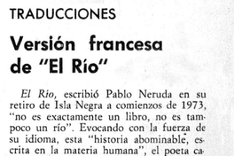 Versión francesa de "El Río"