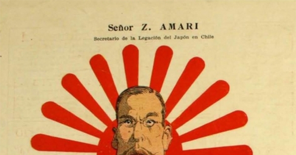 Sr. Z. Amari: secretario de la legación del Japón en Chile, caricatura