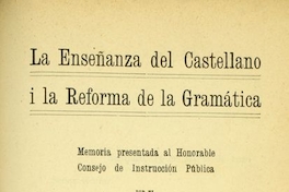 La enseñanza del castellano i la reforma de la gramática
