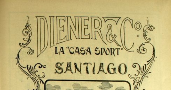 Ilustración publicitaria de Diener & C. La Casa Sport, 1905