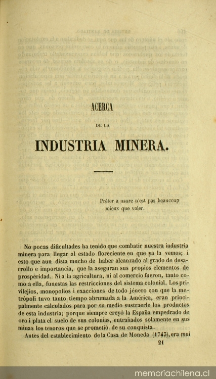 Acerca de la industria minera