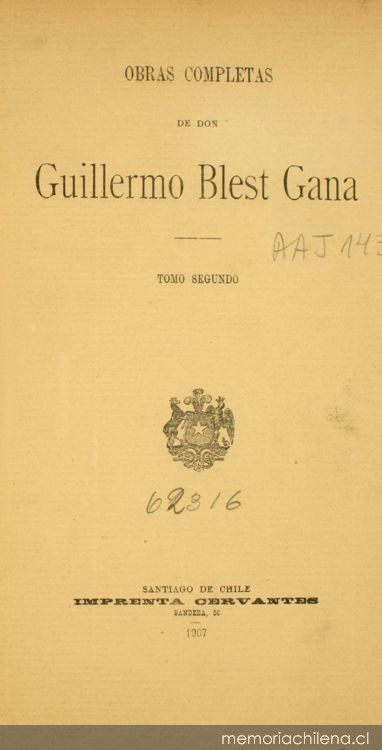 Obras completas de Guillermo Blest Gana: tomo II