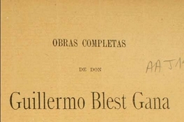 Obras completas de Guillermo Blest Gana: tomo III