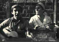 Rolando Cárdenas en la casa de Hernán Sánchez, La Reina, 1982