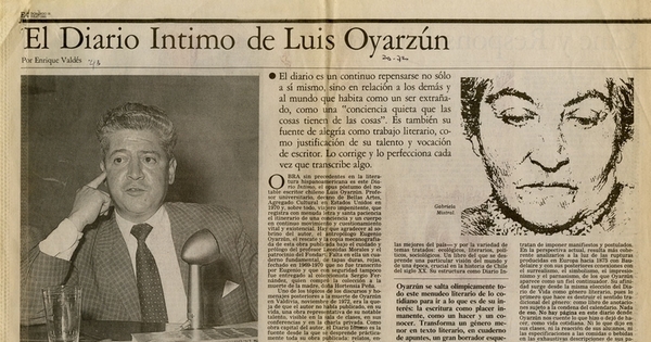 El diario íntimo de Luis Oyarzún