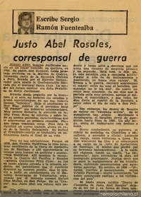 Justo Abel Rosales, corresponsal de guerra
