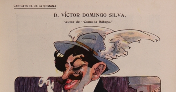 Caricatura de Víctor Domingo Silva, 1910