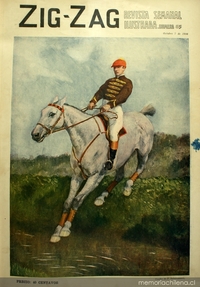 Cuadro: jinete a caballo: cuadro reproducido para la portada de Zig-Zag