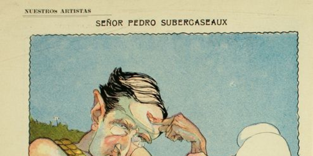 Señor Pedro Subercaseaux: caricatura de Wiedner