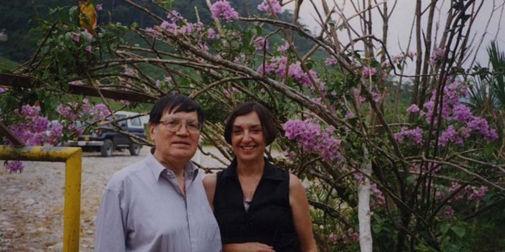 Fidel Sepúlveda junto a su esposa, Soledad Manterola, en Zamora, Ecuador, 2001