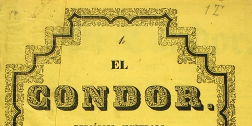 El Cóndor: n° 1-8, 15 de junio al 2 de agosto de 1863