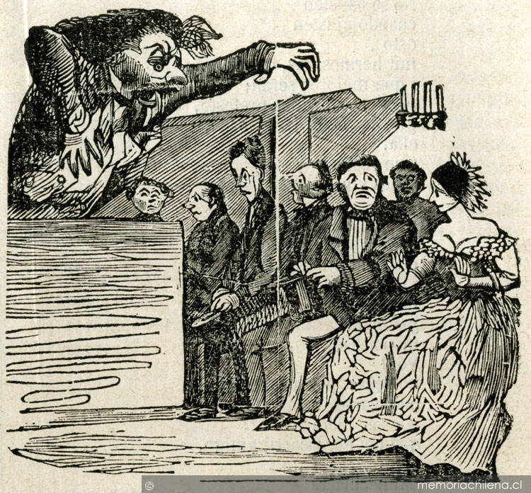 Ilustración en El cóndor, 1863