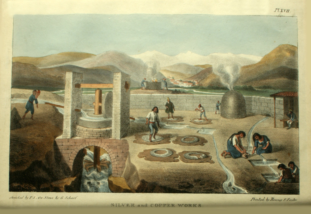 Silver and copper works: litografía de Peter Schmidtmeyer litografiada por Agostino Aglio, 1824