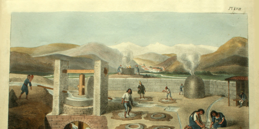 Silver and copper works: litografía de Peter Schmidtmeyer litografiada por Agostino Aglio, 1824