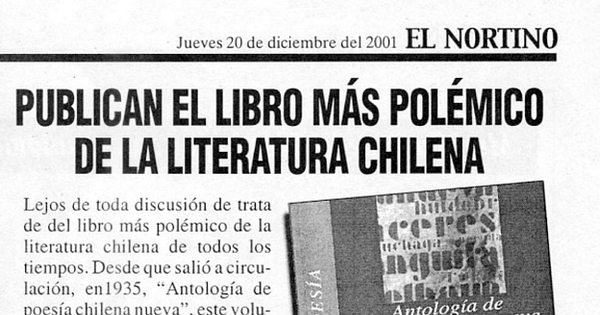 Publican el libro más polémico de la literatura chilena