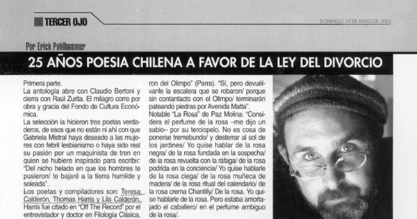 25 años poesía chilena a favor de la ley de divorcio