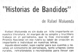 Historias de bandidos