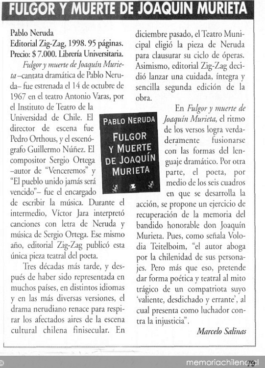 Fulgor y muerte de Joaquín Murieta