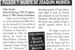 Fulgor y muerte de Joaquín Murieta