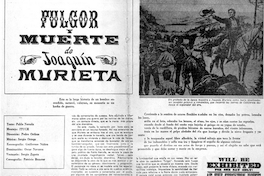 Fulgor y muerte de Joaquín Murieta