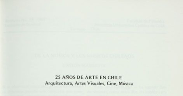 25 años de arte en Chile