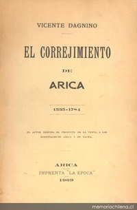 El correjimiento de Arica : 1535-1784