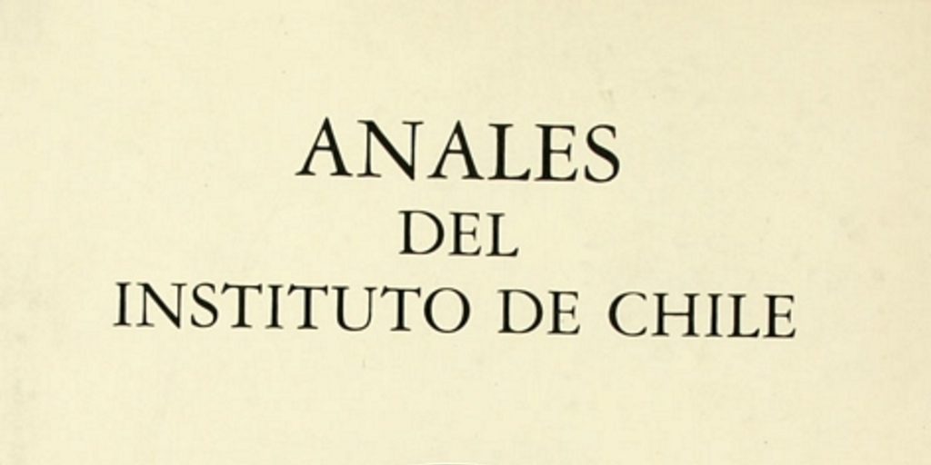 Anales del Instituto de Chile