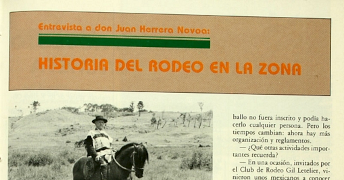 Historia del Rodeo en la zona