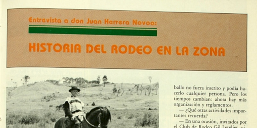 Historia del Rodeo en la zona