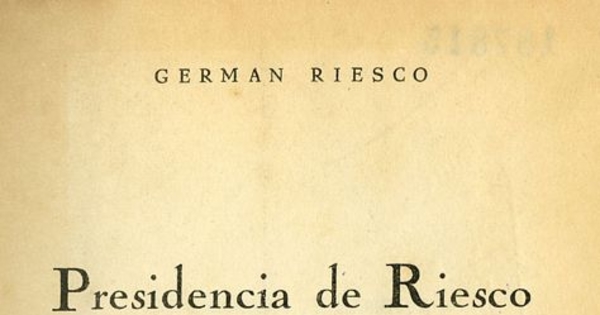 Presidencia de Riesco: 1901-1906