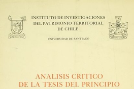 Análisis crítico de la tesis del principio bioceánico