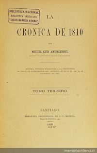 La crónica de 1810: tomo tercero